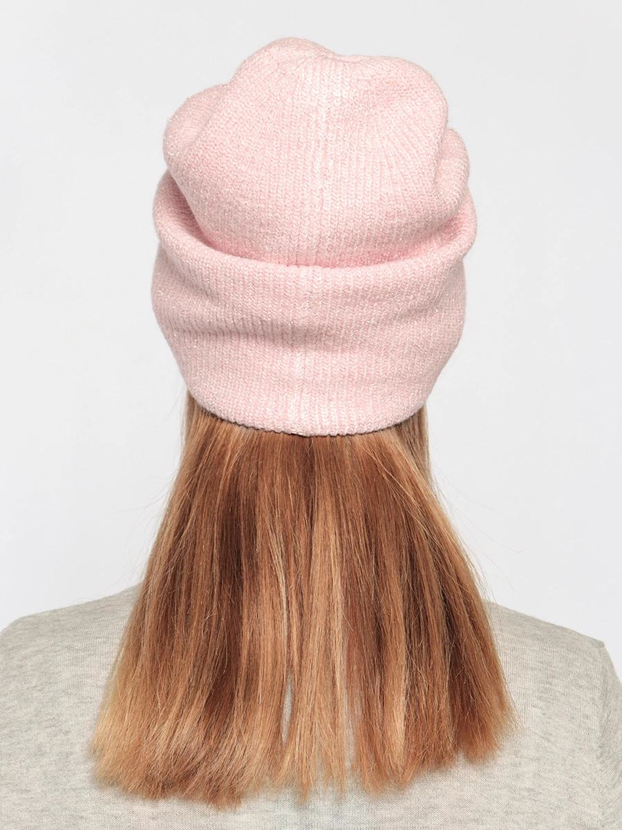 Розовая шапка бини